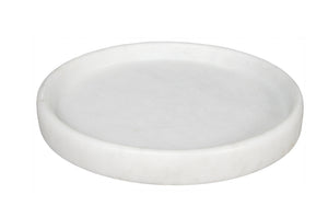 Bianco Crown Marble 16" Round Serving Tray