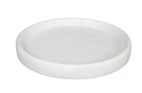 Bianco Crown Marble 16" Round Serving Tray