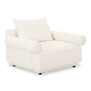 Moe's Rosello Armchair in White Texture