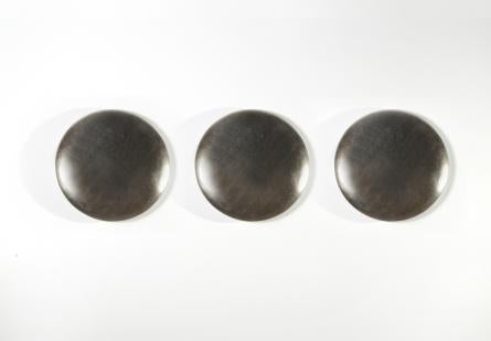Orbs Wall Art Set of 3 Platinum Leaf