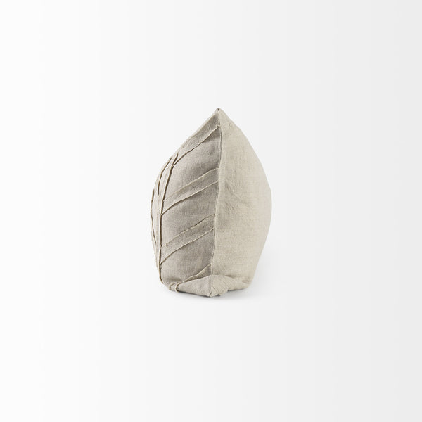 Ivivva 14L x 26W Beige Fabric Textured Decorative Pillow Cover
