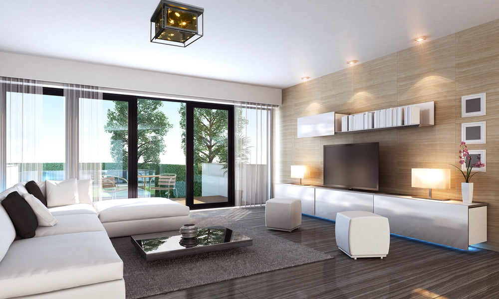 Infinity 4 Light Flush Mount in Misty Charcoal Finish