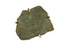 Gem Wall Slice in Brass Setting, Green Emerald