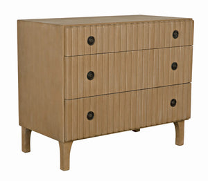 Daryl Mahogany Dresser with Brass Pulls in Weathered Finish