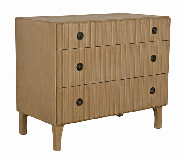 Daryl Mahogany Dresser with Brass Pulls in Weathered Finish