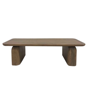 Chloe Solid Wood Coffee Table - Mango Wood, Hickory Brown