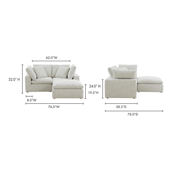 Terra Condo Nook Modular Sectional in Grey