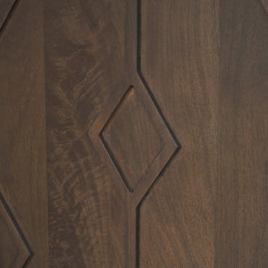Heera Dark Brown Diamond Motif w/ Shelf Sideboard