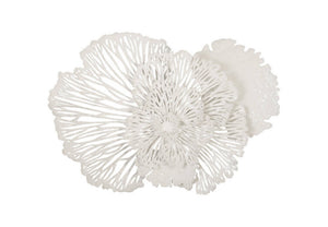 Flower Wall Art White, Medium
