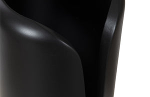 Interval Wood Vase, Black, Large