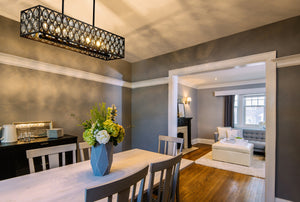 Dealey 7 Light Chandelier in Matte Black Finish