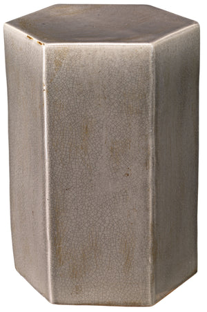 Porto Ceramic Indoor/Outdoor Side Table-Small, Gray