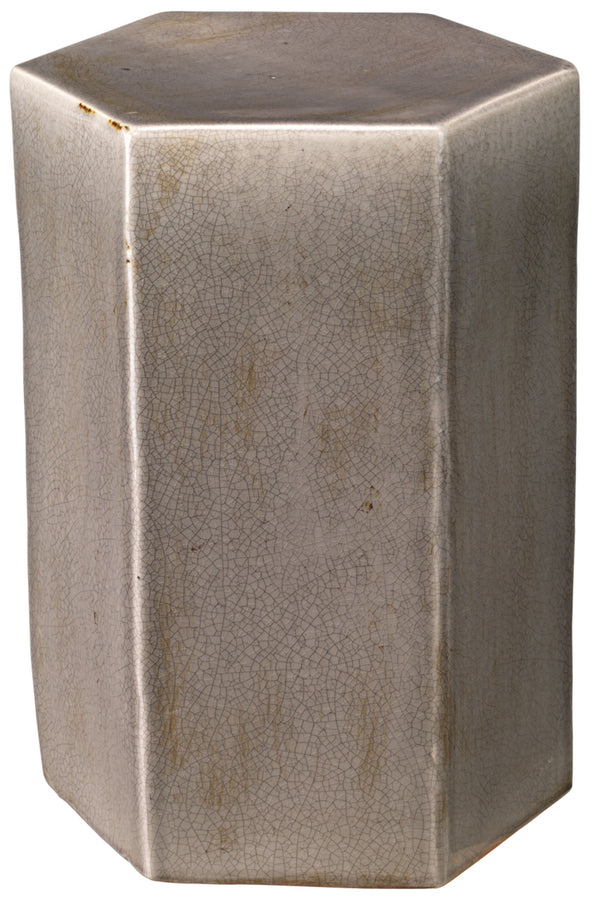 Porto Ceramic Indoor/Outdoor Side Table-Small, Gray
