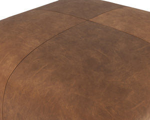 ELIO OTTOMAN - COGNAC LEATHER