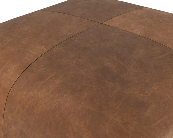 ELIO OTTOMAN - COGNAC LEATHER