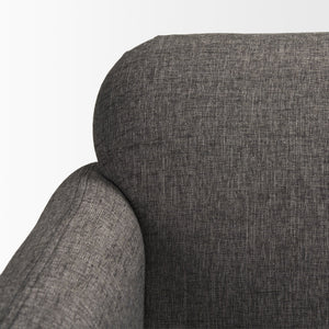 Hale Sofa W/ Medium Brown Wood and Gray Fabric