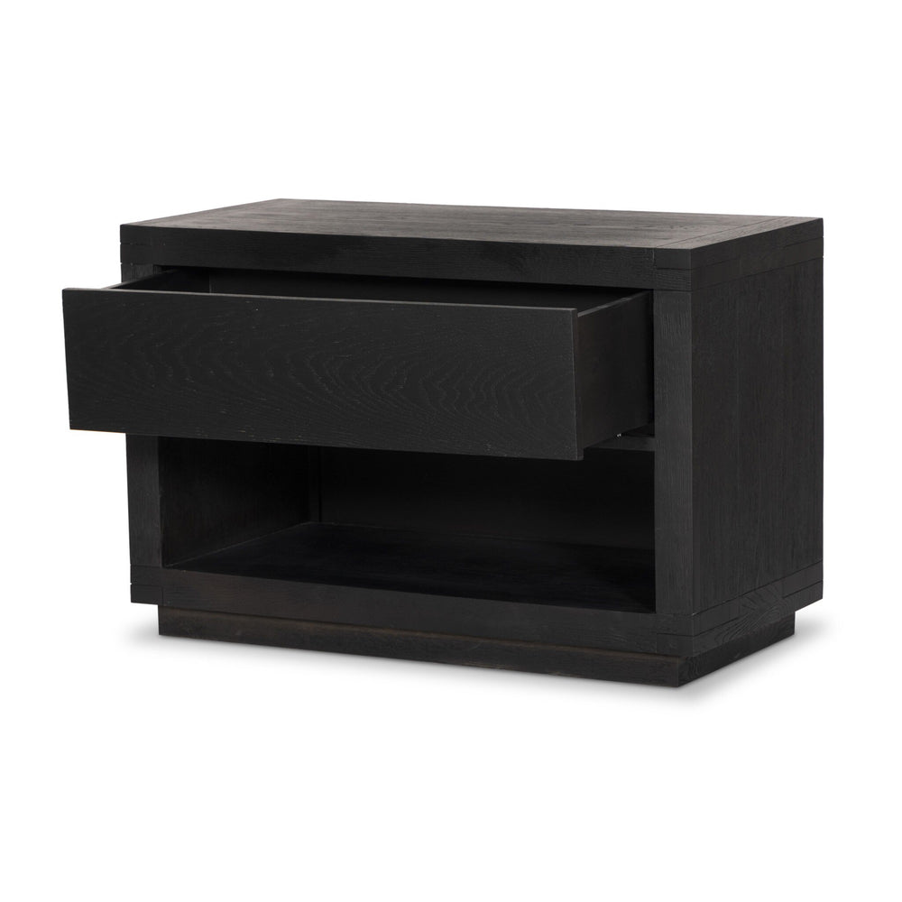 Warby Nightstand - Worn Black Veneer
