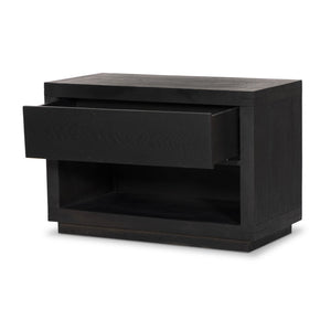 Warby Nightstand - Worn Black Veneer