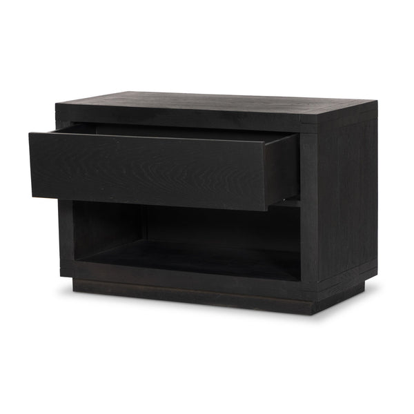 Warby Nightstand - Worn Black Veneer