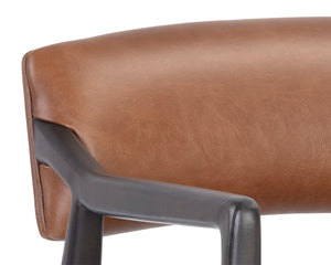 KEAGAN LOUNGE CHAIR - SHALIMAR TOBACCO LEATHER