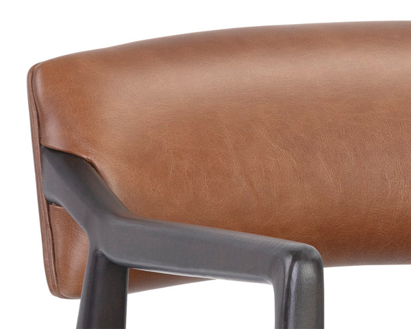 KEAGAN LOUNGE CHAIR - SHALIMAR TOBACCO LEATHER