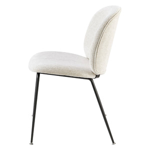 Nisha KD Fabric Dining Side Chair, Posh Ivory