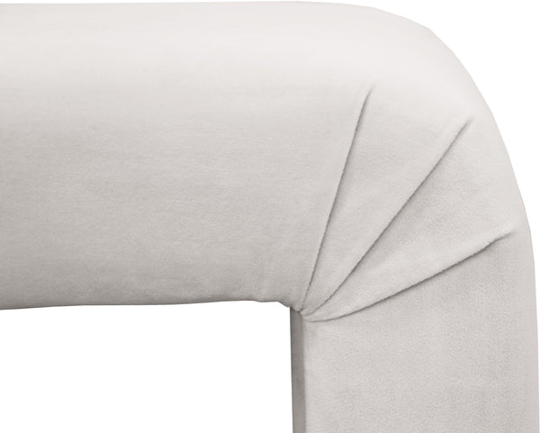Dale Bench In Cream Velvet