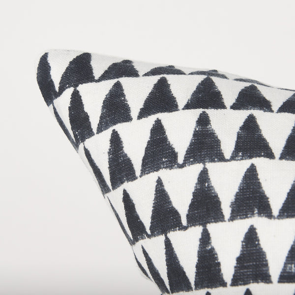 Jolie Cream w/ Black Print Linen Square Decorative Pillow  Cover