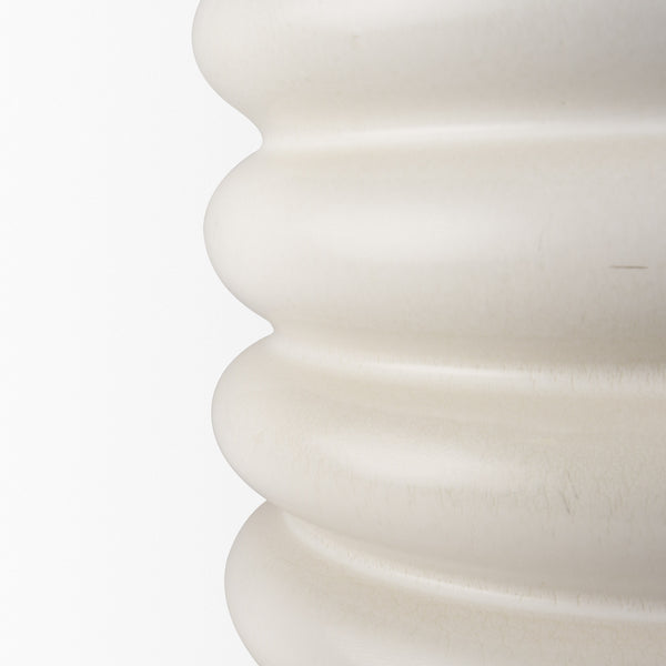 Twyla Tall Cream Glazed Floor Ceramic Vase