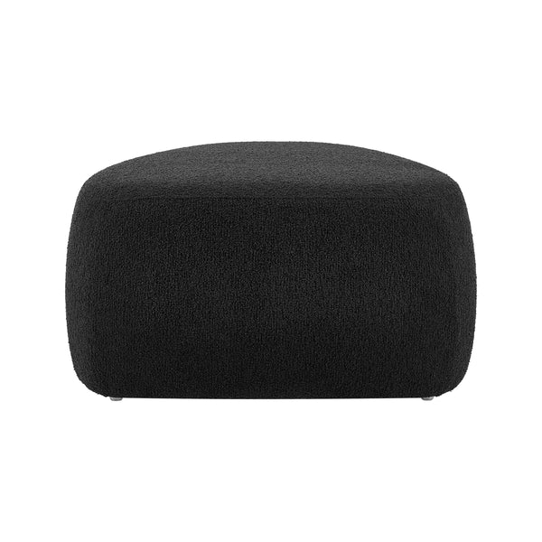 Carlese Boucle Big Ottoman, Palladian Charcoal