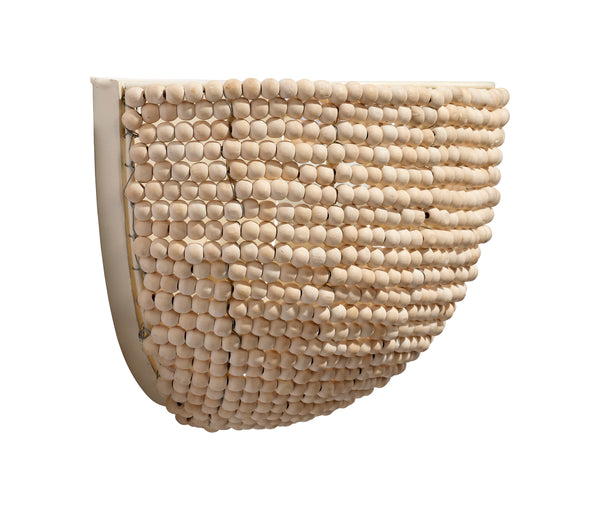  Barnacle 1-Light Beaded Demi Lune Wall Sconce