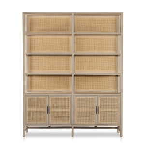 Caprice Wide Bookshelf In Natural Mango