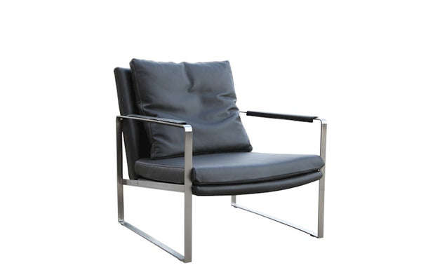 Geovani chair Dark Grey Genuine leather