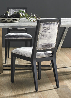 Mesmerize Dining Chair, Mist Grey, Grey Wooden Legs