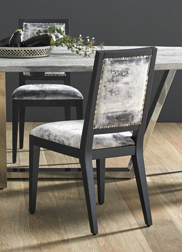 Mesmerize Dining Chair, Mist Grey, Grey Wooden Legs