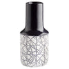 Large Dark Zenith Vase in Blue and White