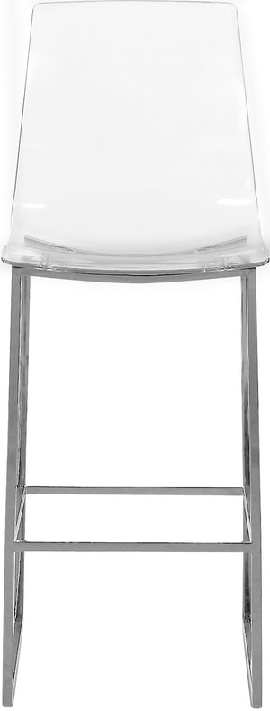 Winston Stool In Chrome Metal/Lucite Polycarbonate