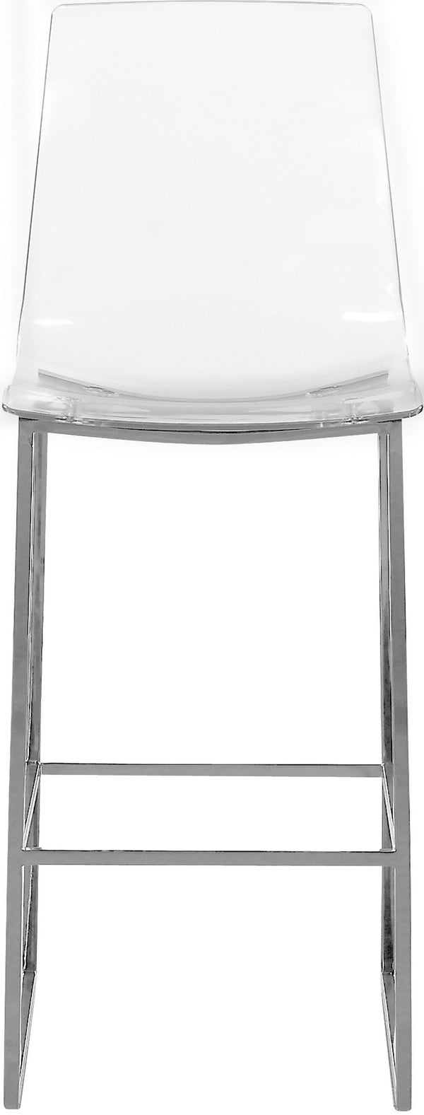 Winston Stool In Chrome Metal/Lucite Polycarbonate