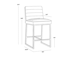 SPYROS COUNTER STOOL - TOBACCO TAN