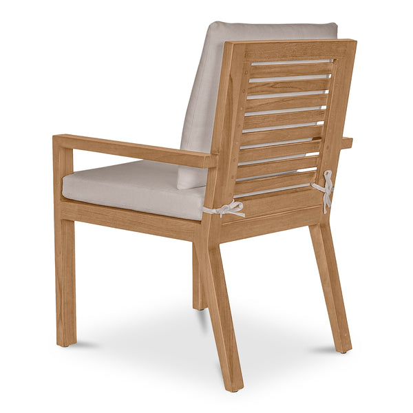 Moe's Mateo Outdoor Dining Chair in White Teak