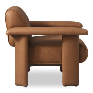 Moe's Marcello Lounge Chair in Tan Leather