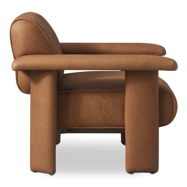 Moe's Marcello Lounge Chair in Tan Leather