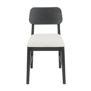 Deaven Upholstered Dining Chair Set of 2 - Black