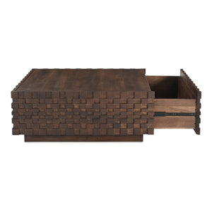 Easton Storage Coffee Table in Brown Wood