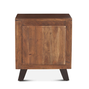 London Loft 23-Inch Acacia Wood Night Chest in Walnut Finished