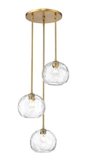Chloe 3 Light Pendant in Olde Brass Finish