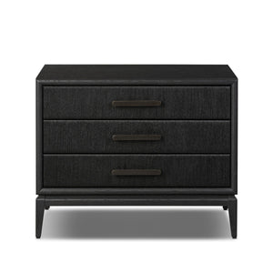 Rosenell Closed Nightstand - Black Oak Veneer