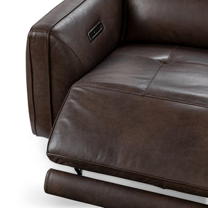 Conway Power Recliner Sofa in Brown Leather