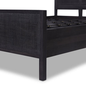 Sydney Queen Bed - Black Wash