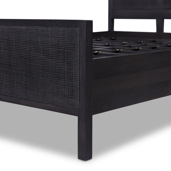 Sydney Queen Bed - Black Wash